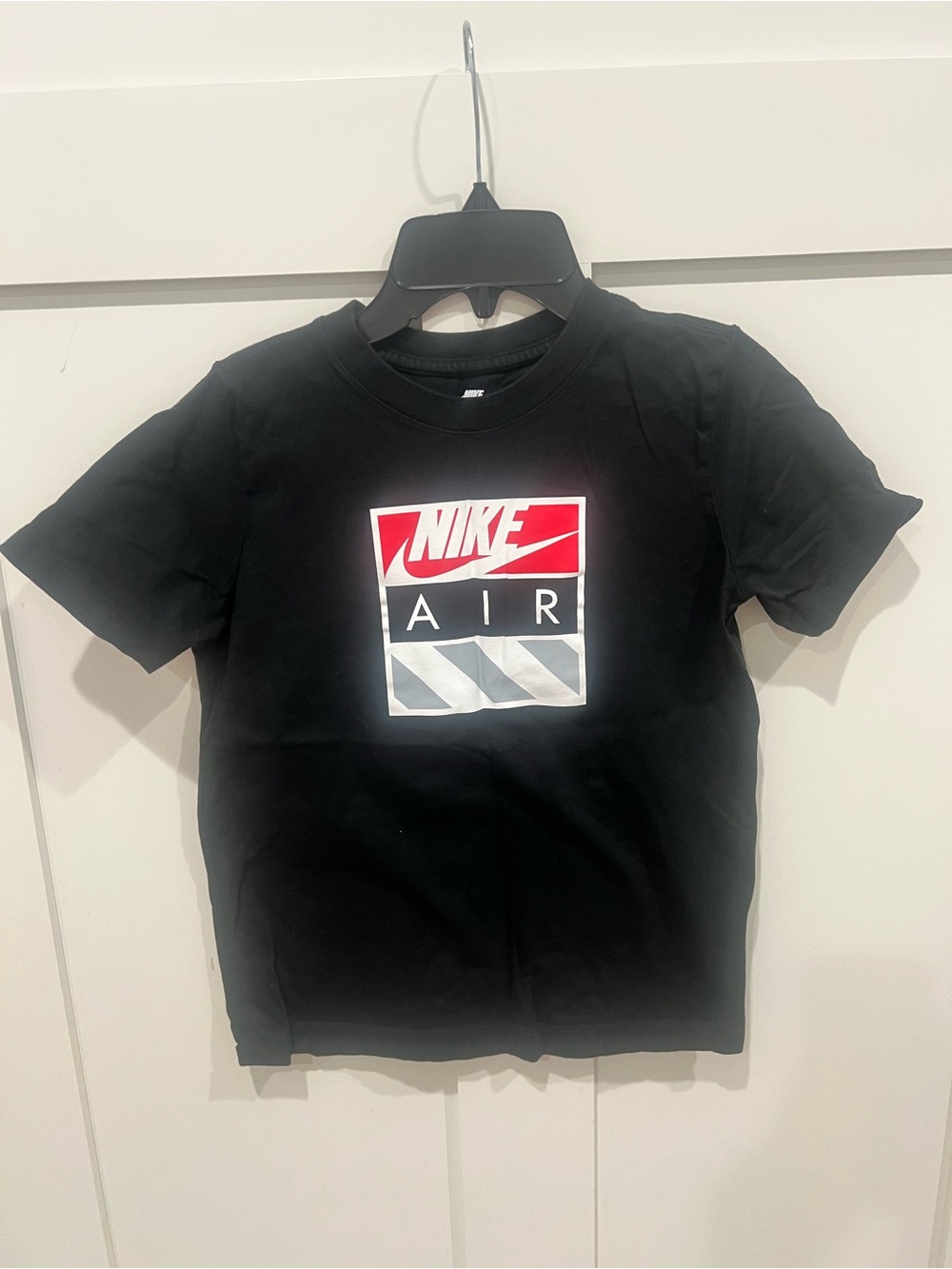 Nike Black T-Shirt with Red & White 'Air' Logo